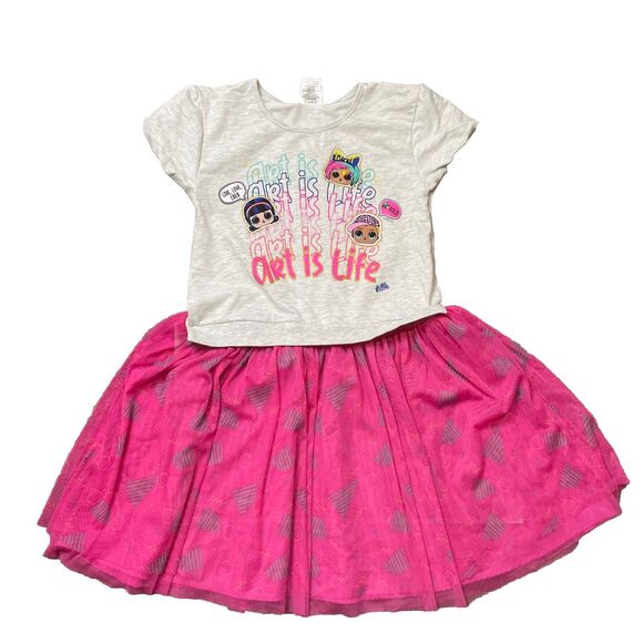 MGA Entertainment Other - Girls L.O.L. Surprise shirt DRESS “Art is Life” PINK tutu Size XXL (18) EUC